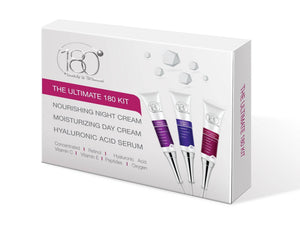 The Ultimate 180 Kit - Day Cream, Night Cream and Hyaluronic Acid Serum