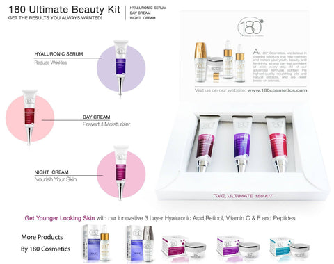 Image of The Ultimate 180 Kit - Day Cream, Night Cream and Hyaluronic Acid Serum